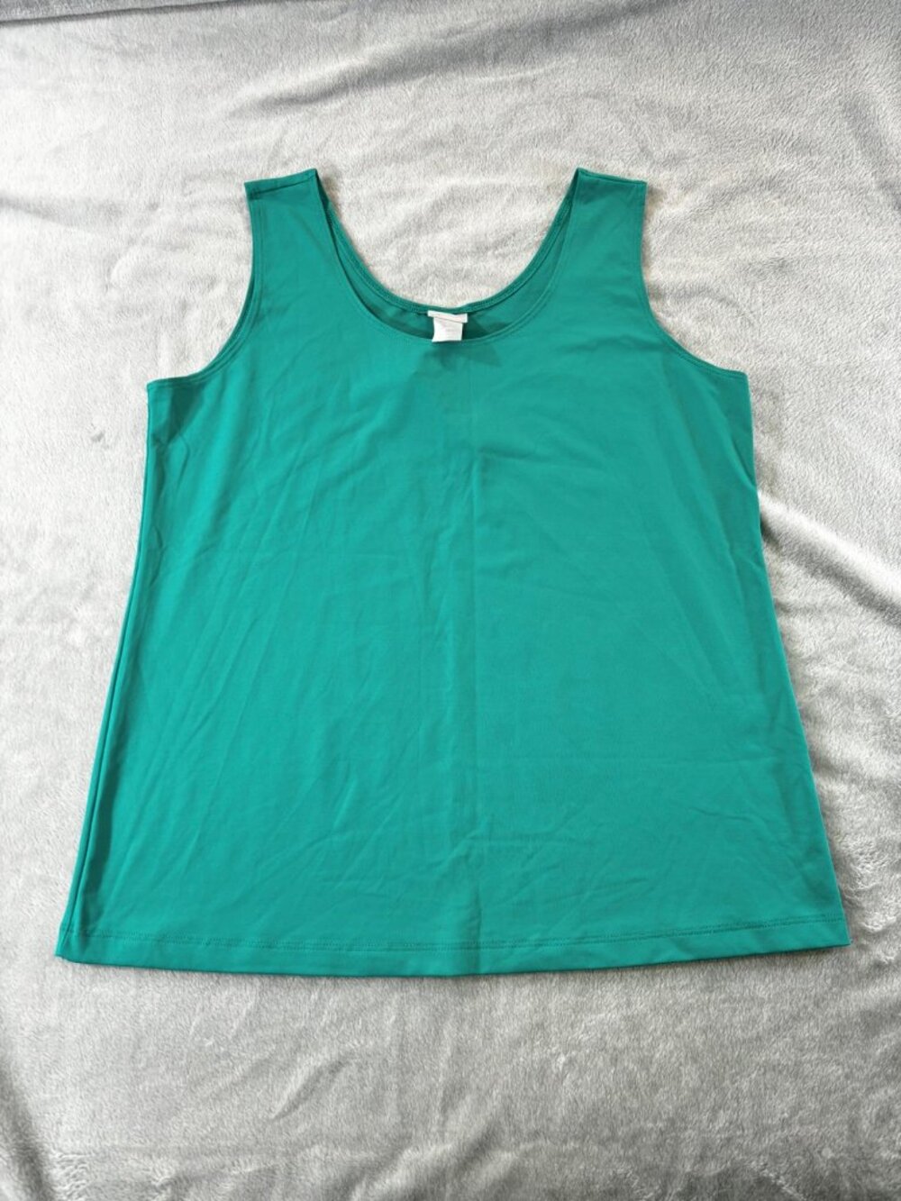 Chico's Tank Top Women's 2 teal Stretch Sleeveless top New Without Tag